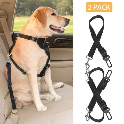 SafeRide adjustable dog car seat belt 2-pack