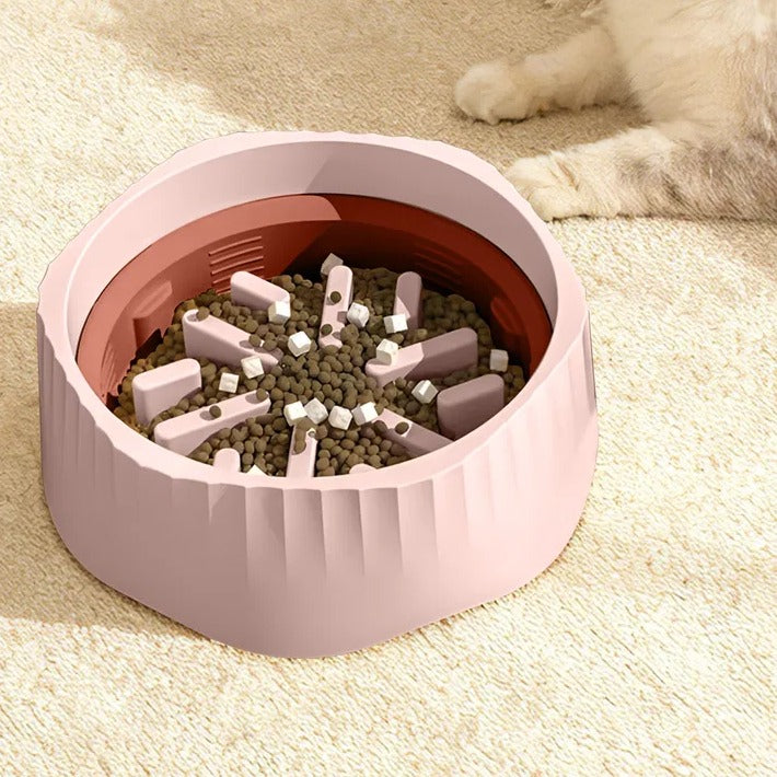 SlowSip slow feeder bowl in pink
